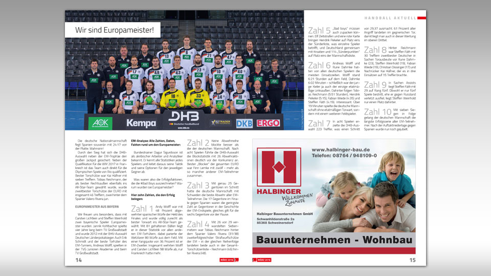 Magazin "Handballer" - Layout & Redaktion