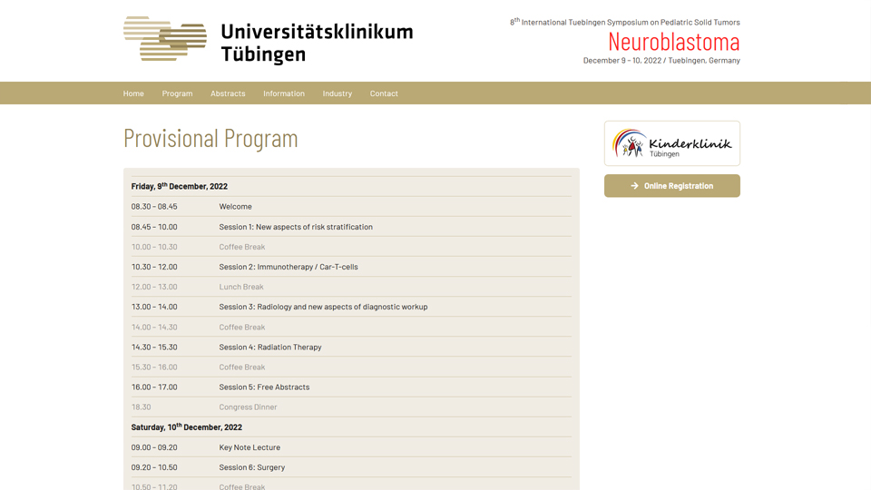 neuroblastoma-tuebingen2022.com - Relaunch