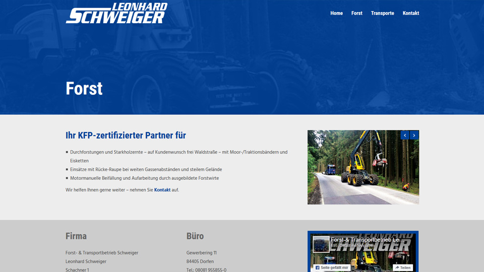 Schweiger Transporte - Homepage